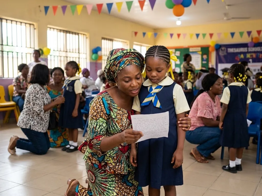 Parents reading letters to their daughters on International Day of the Girl Child